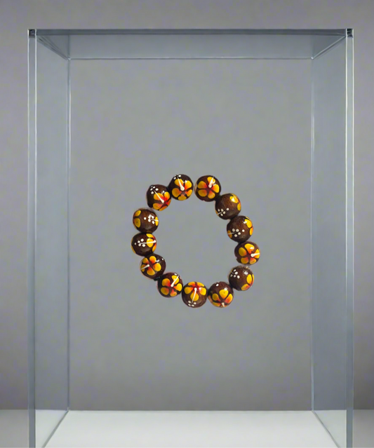 Orange wood bracelet