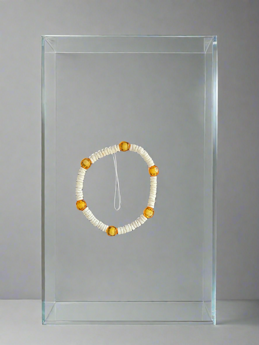 White and yellow bracelet