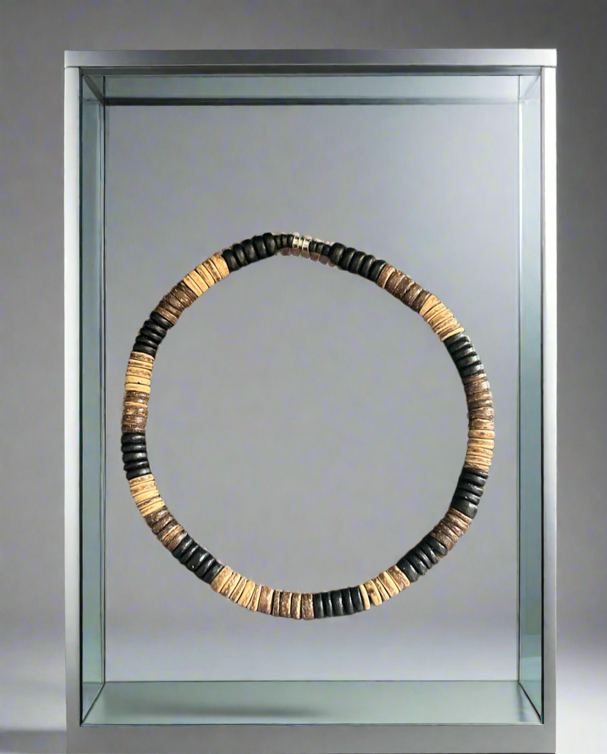 Brown, tan, and black necklace
