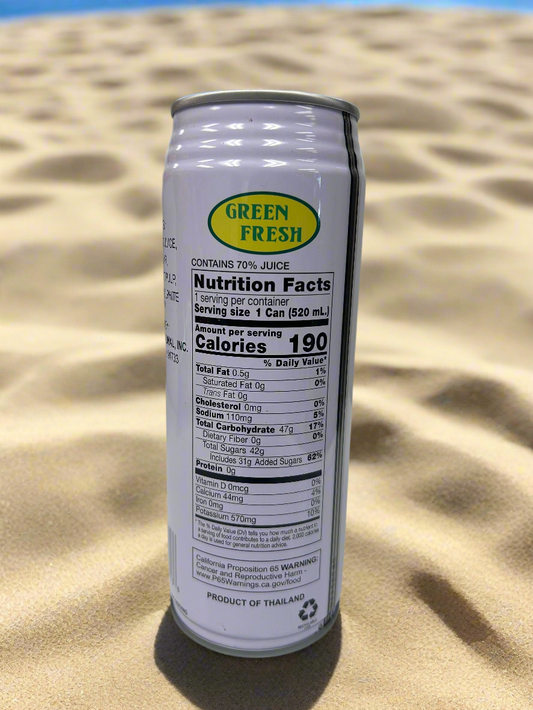 All natural coconut juice 17.5 oz